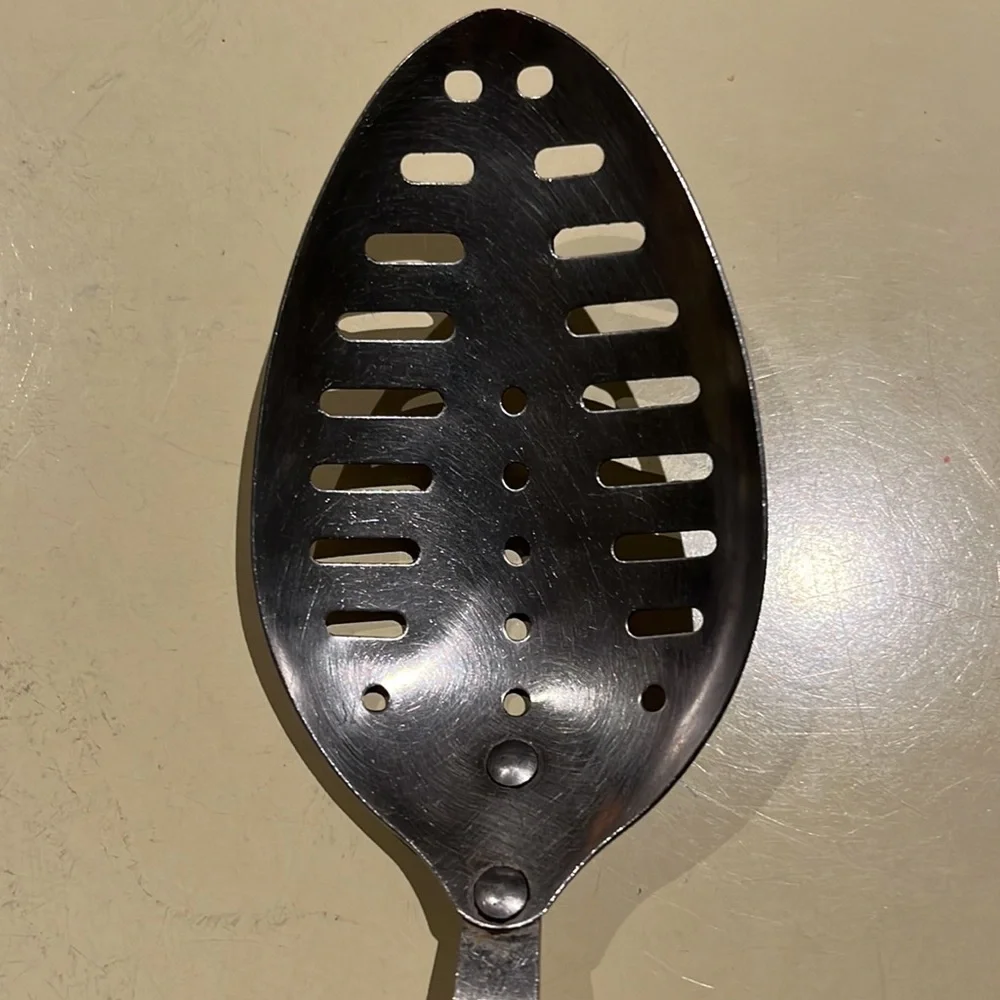 Vintage Arrow Flint Stainless Steel Slotted Spoon U.S.A.